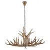 Image de Lindby Suspension Tejask à intensité variable (Traditionnel) en Marron e. a. pour Salon & Salle manger (à 6 lampes, E14) Luminaire Lampe Plafond Plafonnier