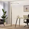 Image de Prios Lampadaire de bureau LED Taronis, argent, 195 cm, intensité variable