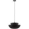 Image de Lucande Suspension Kellina à intensité variable (Moderne) en Noir Métal e. a. pour Salon & Salle manger (1 lampe,à E27), design suspension lampe plafonnier