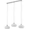 Image de Lucande Suspension Sharvil à intensité variable (Moderne) en Blanc Verre e. a. pour Salon & Salle manger (à 3 lampes, E27), design, suspension, lampe, plafonnier, plafonnier