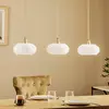 Image de Lucande Suspension Sharvil, 3 lampes, blanc, verre, 97cm