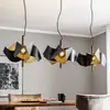 Image de Lucande Imron suspension, à 3 lampes, noire
