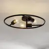 Image de Lucande Linnard plafonnier en acier à 3 lampes