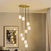 Image de Lucande Taylan Suspension à 9 lampes Rondell