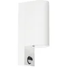 Image de PRIOS Applique extérieure Tetje à intensité variable (Moderne) en Blanc Aluminium (à 2 lampes, GU10) pour mur extérieur/façade de maison terrasse und balcon