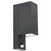 Image de PRIOS Applique extérieure Tetje à intensité variable (Moderne) en Noir Aluminium (à 2 lampes, GU10) pour mur extérieur/façade de maison terrasse und balcon