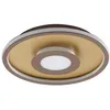 Image de Lindby LED Plafonnier Pekela à intensité variable (Moderne) en Marron Aluminium e. a. pour Salon & Salle manger (1 lampe,à), Eclairage Lampe Luminaire Plafond Eclerage