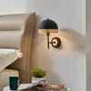 Image de Lindby Lonnaris applique avec rotin, noire