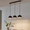 Image de Lindby Lonnaris suspension, rotin, noir, 3 lampes