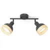 Image de Lindby Spot Lonnaris à intensité variable (Antique, Classic) en Noir Métal e. a. pour Salon & Salle manger (à 2 lampes E14) Lampe encastrable plafonnier applique