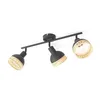 Image de Lindby Spot Lonnaris à intensité variable (Antique, Classic) en Noir Métal e. a. pour Salon & Salle manger (à 3 lampes E14) Lampe encastrable plafonnier applique