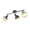 Image de Lindby Lonnaris spot, rotin, 3 lampes, allongé