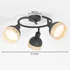 Image de Lindby Lonnaris plafonnier, rotin, rond, 3 lampes
