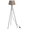Image de ELC Lampadaire Tissu Elsika (Moderne) en Marron Textile e. a. pour Salon & Salle à manger (1 lampe,à E27), Sur Pied Lampe a de Sol