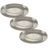 Image de ELC Delfan lampes encastrables LED pour salle de bain, 3 pièces, argent