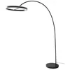 Image de Lucande LED Lampadaire Yekta à intensité variable (Moderne) en Noir Métal e. a. pour Salon & Salle manger (1 lampe,à), arqué lampadaire arc lampe sur pied de salon