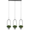 Image de Lindby Suspension Orna à intensité variable (Moderne) en Noir Métal e. a. pour Salon & Salle manger (à 3 lampes, G9) Luminaire Lampe Plafond Plafonnier Suspendue