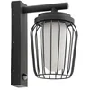 Image de Lucande Applique extérieure Chandan à intensité variable (Moderne) en Noir Aluminium (1 lampe,à E27), pour mur extérieur/façade de maison terrasse und balcon