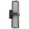 Image de Lucande Applique Exterieur Chandan à intensité variable (Moderne) en Noir Aluminium (à 2 lampes, E27) Murale Luminaire Lampe Jardin Eclairage