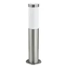 Image de Lindby Luminaire extérieur Statius (Moderne) en Argent Inox (1 lampe,à E27), Borne lumineuse luminaire pour socle