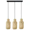 Image de Lindby Suspension Venora à intensité variable (Traditionnel) en Marron e. a. pour Salon & Salle manger (à 3 lampes, E27) Luminaire Lampe Plafond Plafonnier Suspendue
