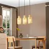 Image de Lindby Suspension Venora, allongée, 3 lampes, 15 cm, bambou