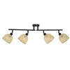 Image de Lindby Spot Youstin à intensité variable (Traditionnel) en Marron e. a. pour Salon & Salle manger (à 4 lampes, E14) Lampe encastrable plafonnier applique