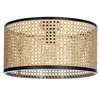 Image de Lindby Plafonnier Yaelle à intensité variable (Traditionnel) en Marron Bois e. a. pour Salon & Salle manger (1 lampe,à E27), Luminaire Lampe Plafond Eclerage Eclairage