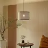 Image de Lindby suspension Yaelle, Ø 40 cm, rotin, noir, E27