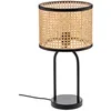 Image de Lindby Lampe à poser Yaelle (Scandinave) en Marron Bois e. a. pour Salon & Salle manger (1 lampe,à E27),