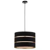 Image de Lindby Suspension à intensité variable (Scandinave) en Noir Textile e. a. pour Salon & Salle manger (1 lampe,à E27), Luminaire Lampe Plafond Plafonnier Suspendue