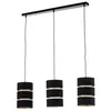 Image de Lindby Suspension Tsomo à intensité variable (Scandinave) en Noir Textile e. a. pour Salon & Salle manger (à 3 lampes, E27), Luminaire, Lampe Plafond, Luminaire Plafonnier,