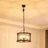 Image de Lucande, suspension Eryk, Ø 40 cm, noir, verre, à 3 lampes