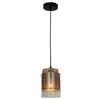 Image de Lucande Suspension Sterzy à intensité variable (Moderne) en Gris Verre e. a. pour Salon & Salle manger (1 lampe,à E27), Luminaire Lampe Plafond Plafonnier Suspendue