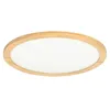 Image de Lucande LED Plafonnier Joren à intensité variable (Traditionnel) en Marron Bois e. a. pour Salon & Salle manger (1 lampe,à), Eclairage Lampe Luminaire Plafond Eclerage
