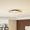 Image de Lucande Plafonnier LED Joren, 42 cm, bois, CCT, télécommande