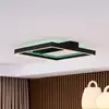 Image de Lucande Smart Plafonnier LED Tjado, 50 cm, noir, RGBW