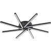 Image de Lucande LED Plafonnier Tjado à intensité variable (Moderne) en Noir Métal e. a. pour Salon & Salle manger (à 8 lampes,), Eclairage Lampe Luminaire Plafond Eclerage