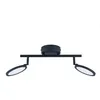 Image de LED Plafonnier Manel à intensité variable (Moderne) en Noir Métal e. a. pour Salon & Salle manger (à 2 lampes,), Luminaire Plafonnier, Lampe Plafond, Eclerage Eclairage Interieur
