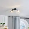 Image de Lindby spot LED Manel, noir, fer, 35 cm de long, à 2 lampes.
