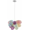 Image de Lucande Suspension en verre Diborah à intensité variable (Moderne) Multicolore Verre e. a. pour Salon & Salle manger (à 3 lampes, G9) Luminaire Lampe plafond
