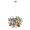 Image de Lucande Suspension en verre Diborah à intensité variable (Moderne) Multicolore Verre e. a. pour Salon & Salle manger (à 8 lampes, G9) Luminaire Lampe plafond