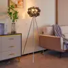Image de Lucande Lampe sur pied Diborah, gris fumé, verre, 150 cm, G9