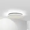 Image de Lindby Plafonnier LED Glamo, Ø 39 cm, chrome, blanc, IP44