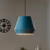 Image de Lucande Mynoria Suspension LED, bleu, aluminium, Ø 35 cm
