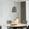 Image de Lucande Mynoria Suspension LED, gris, aluminium, Ø 35 cm