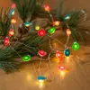 Image de Lindby Guirlande lumineuse LED Motje, boules, rouge, vert, 320 cm