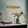Image de Applique murale LED Quitani Elis, chêne/noir