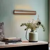 Image de Applique murale LED Quitani Elis, noyer/nickel