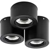 Image de Lindby Plafonnier Jyla à intensité variable (Moderne) en Noir Métal e. a. pour Salon & Salle manger (à 3 lampes, GX53) Luminaire Lampe Plafond Eclerage Eclairage Interieur